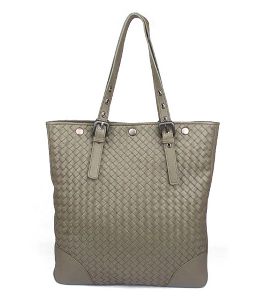 Bottega Veneta Woven Agnello Tote Bag Duck_Green